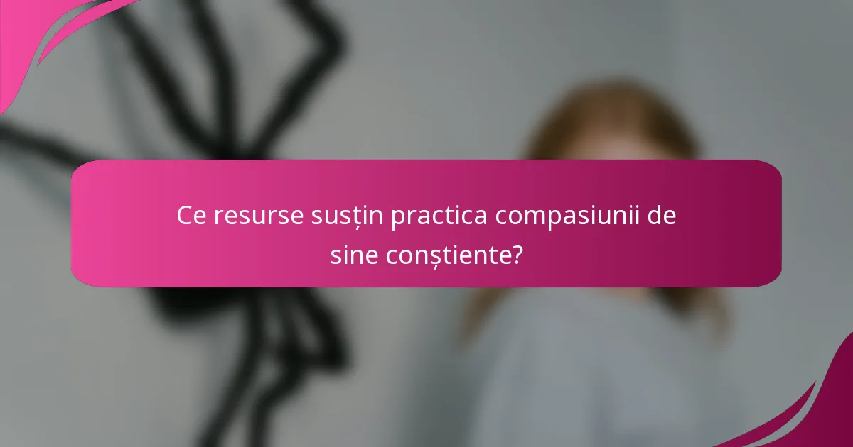 Ce resurse susțin practica compasiunii de sine conștiente?